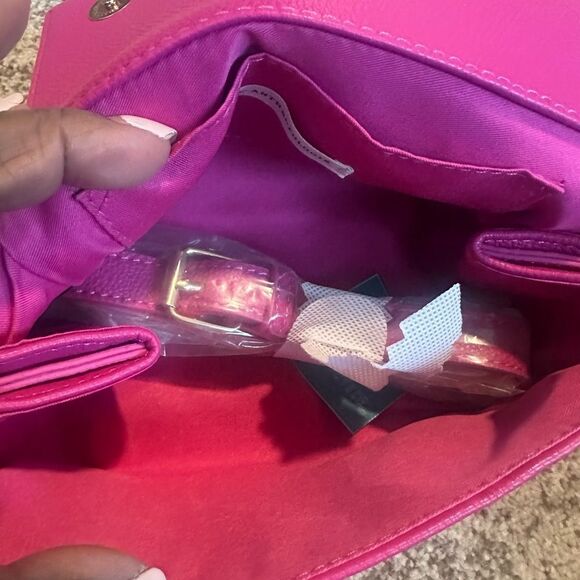 Anthropologie Pink Faux Leather Crossbody Bag NWT - Picture 5 of 8